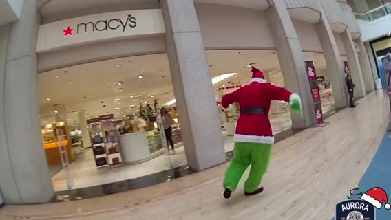 Video shows Aurora police arresting Grinch at Fox Valley Mall