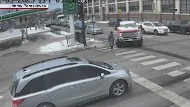Video shows truck hitting woman twice in Chicago crosswalk