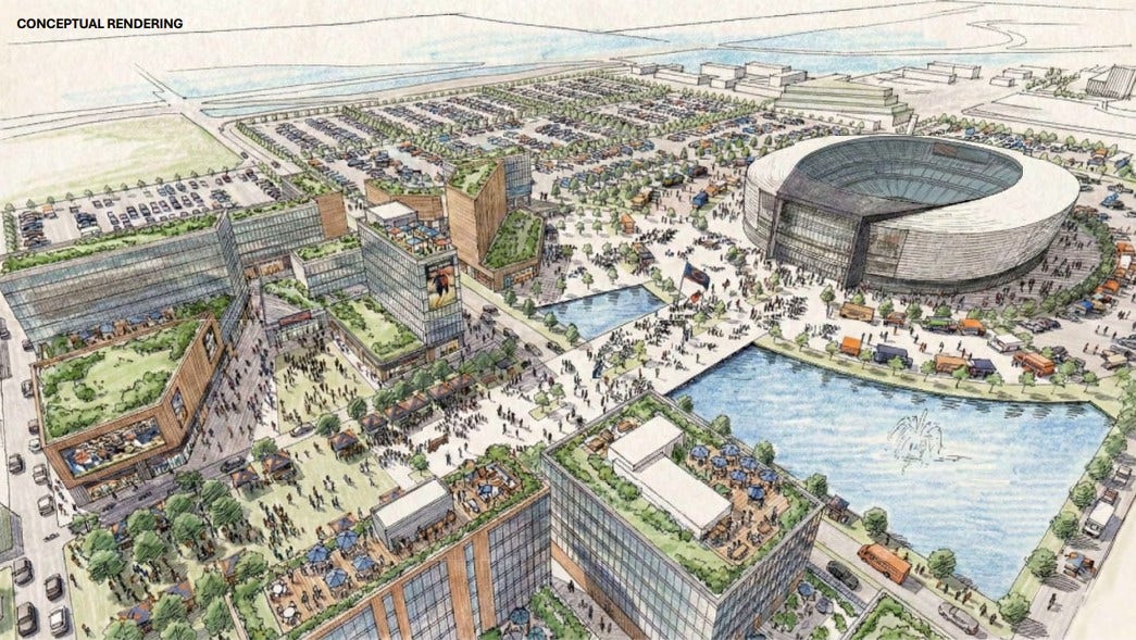 Gary, Indiana, releases 3 renderings for potential Chicago Bears stadium sites