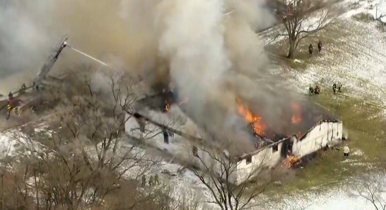 Massive church fire reported in Ford Heights