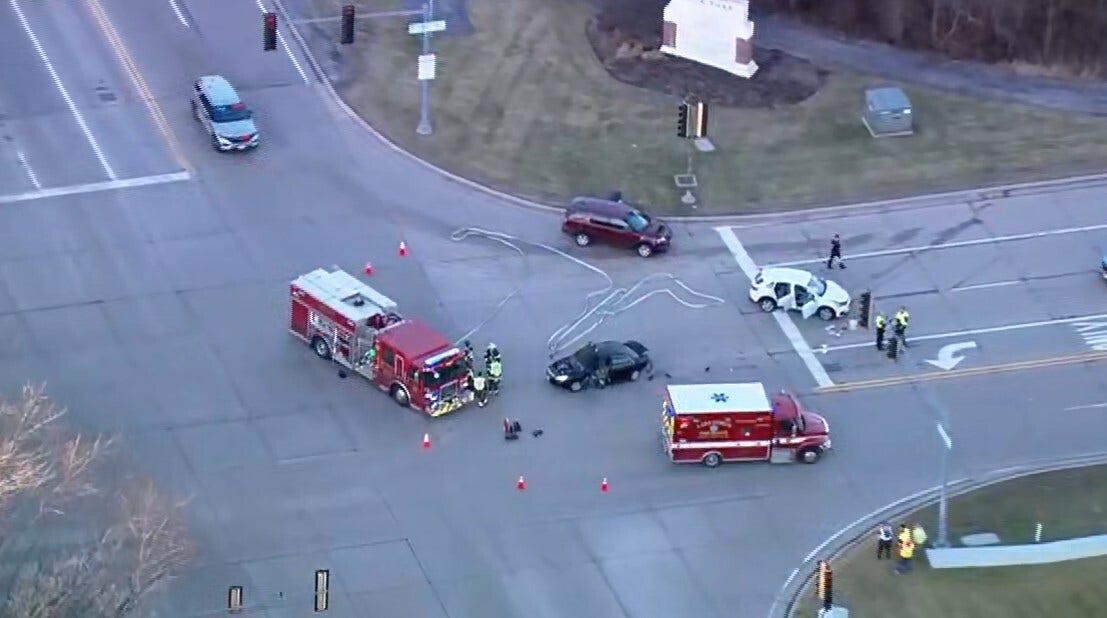 Man, 95, killed in suburban Chicago crash, 3 others hurt, sheriff says