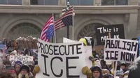 Chicagoans protest ICE despite snow and cold after Minneapolis shooting