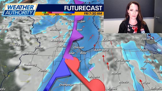 Chicago weather: Slick Friday morning commute possible with accumulating snow tonight