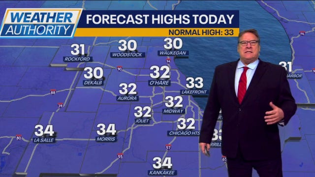 Chicago Weather: Clouds and seasonably cold temps for Sunday