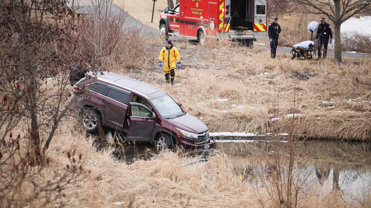 Elderly drivers injured after crash sends vehicle into pond in Huntley: officials