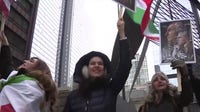 Some Iranian-Americans in Chicago celebrate U.S. attack at Daley Plaza rally