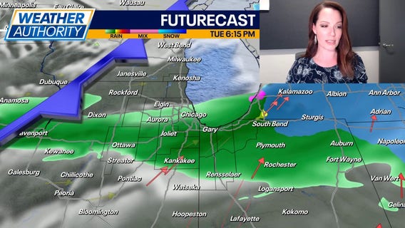 Chicago weather: Strong winds, rain showers move into Chicagoland Tuesday