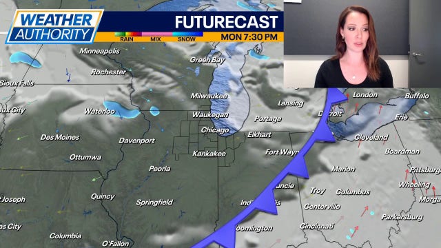 Chicago weather: Light snow could lead to slick spots overnight into early Tuesday