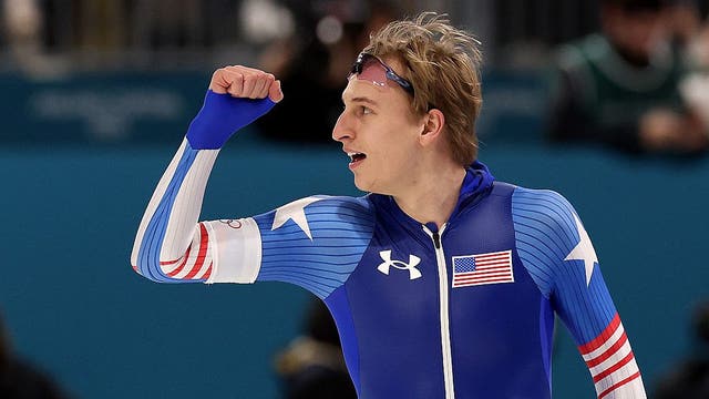 Jordan Stolz joins Eric Heiden with a 500-1,000 speedskating double gold at the Olympics