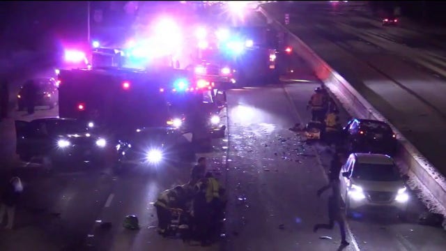 Pedestrian among several hurt in I-94 6-car crash in Chicago suburbs, police say