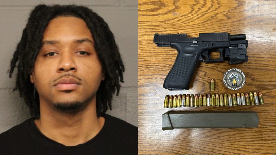 Cook County man charged after loaded gun with extended mag found