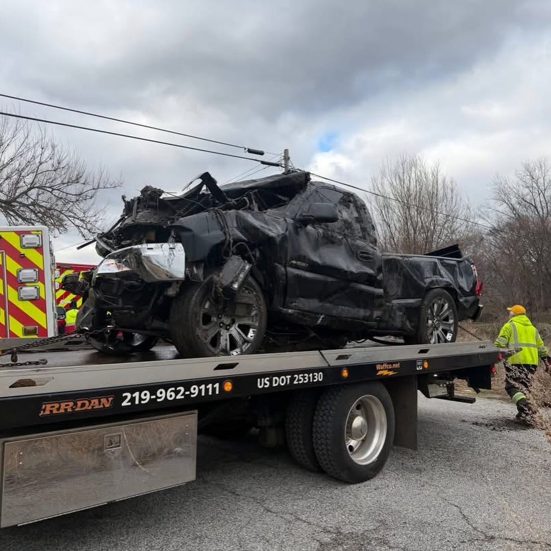 Search underway for man after truck overturns in northwest Indiana river