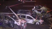Fiery I-90 crash involving 5 cars leaves driver dead