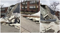 Strong winds tear roof off suburban Chicago high school, classes canceled