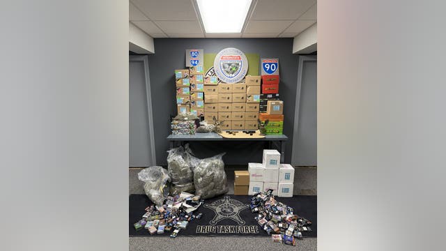 100 pounds of marijuana, 10K THC vapes seized after chase in Indiana: officials