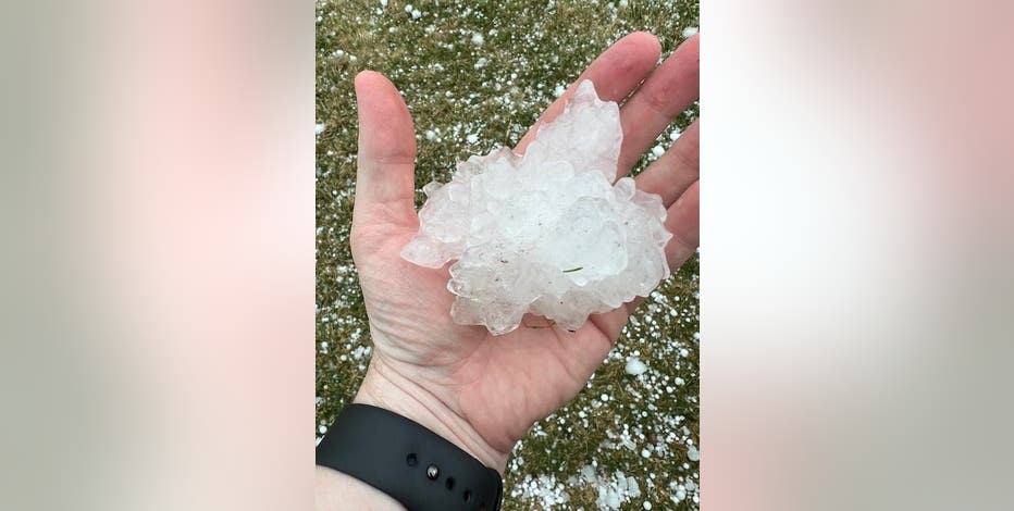 Chicago weather: Photos show baseball-sized hail as strong storms sweep through Chicago area