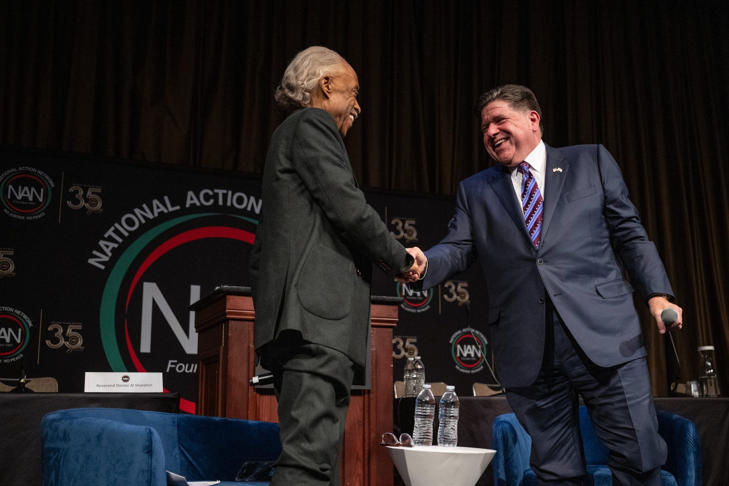 Pritzker joins potential 2028 contenders at national conference in New York