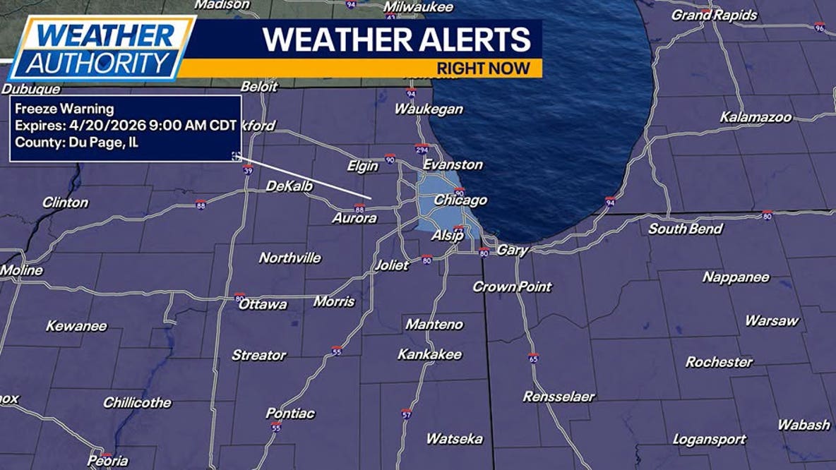 Chicago weather: Freeze Warnings and Frost Advisories have been issued for all of Chicagoland