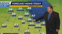 Forecast: Highs in the upper 50s and sunshine before rain