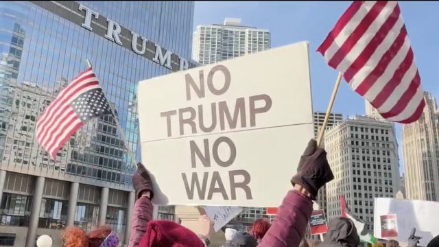 Chicago protesters demand action after President Trump's Iran scare