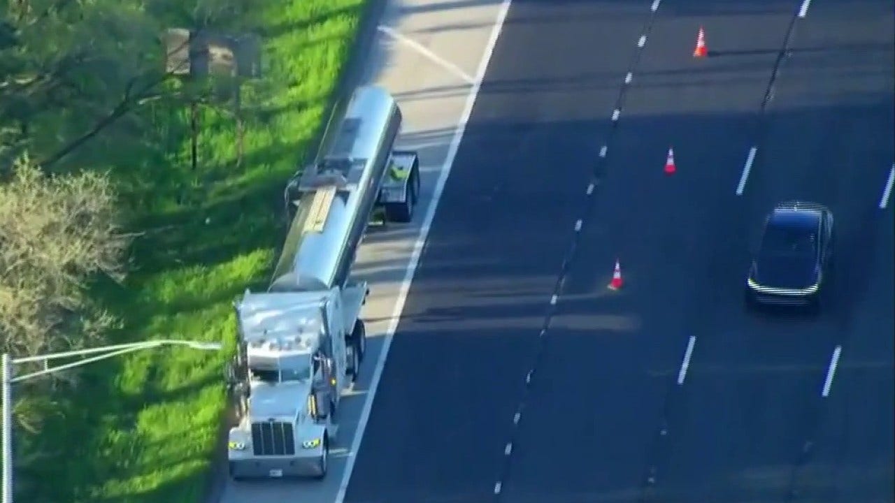 I-94 ramp shut down after semi leak