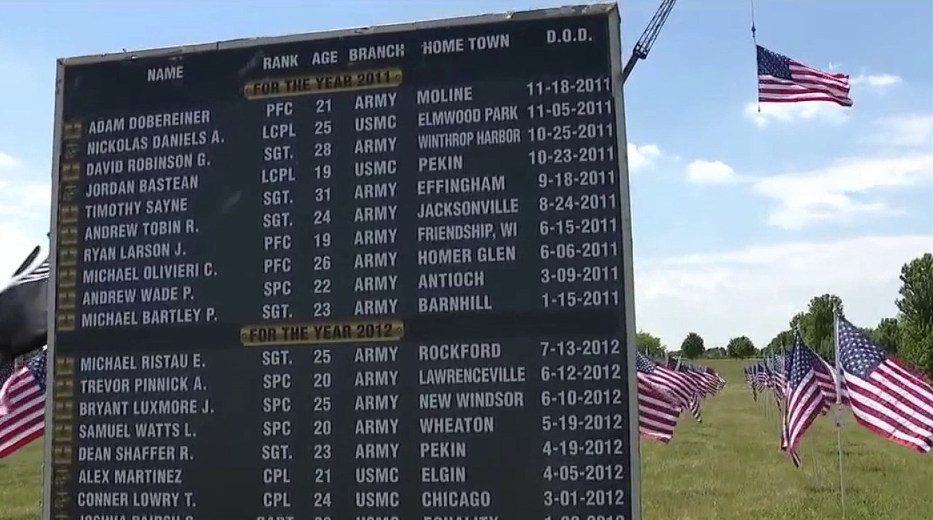 Field of the Fallen in Cary honors 354 Illinois service members for Memorial Day