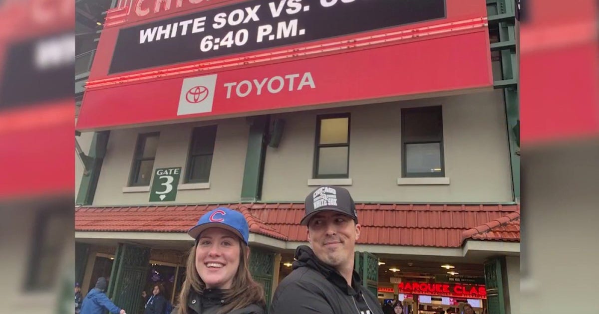 Cubs fan saved by White Sox fan’s kidney throws first pitch at Wrigley Field