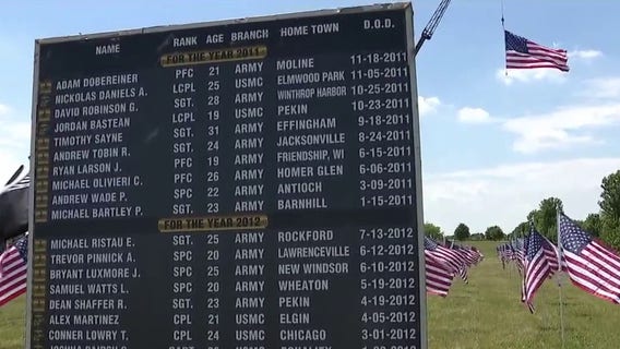 Field of the Fallen in Cary honors 354 Illinois service members for Memorial Day