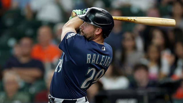 Cal Raleigh tried a full-uniform shower. The next night, his bat finally woke up