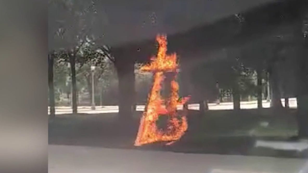 CPD: Person of interest in custody after burning cross found in Grant Park