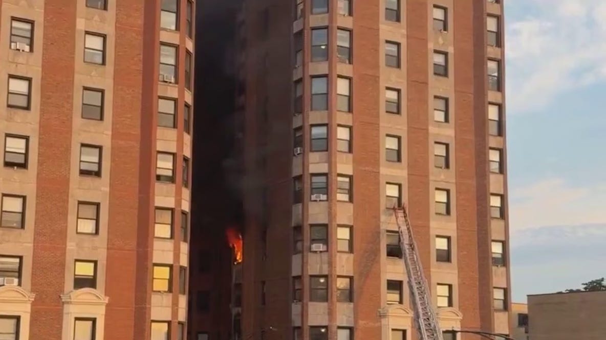Resident jumps from fifth floor as firefighters battle Edgewater high-rise blaze