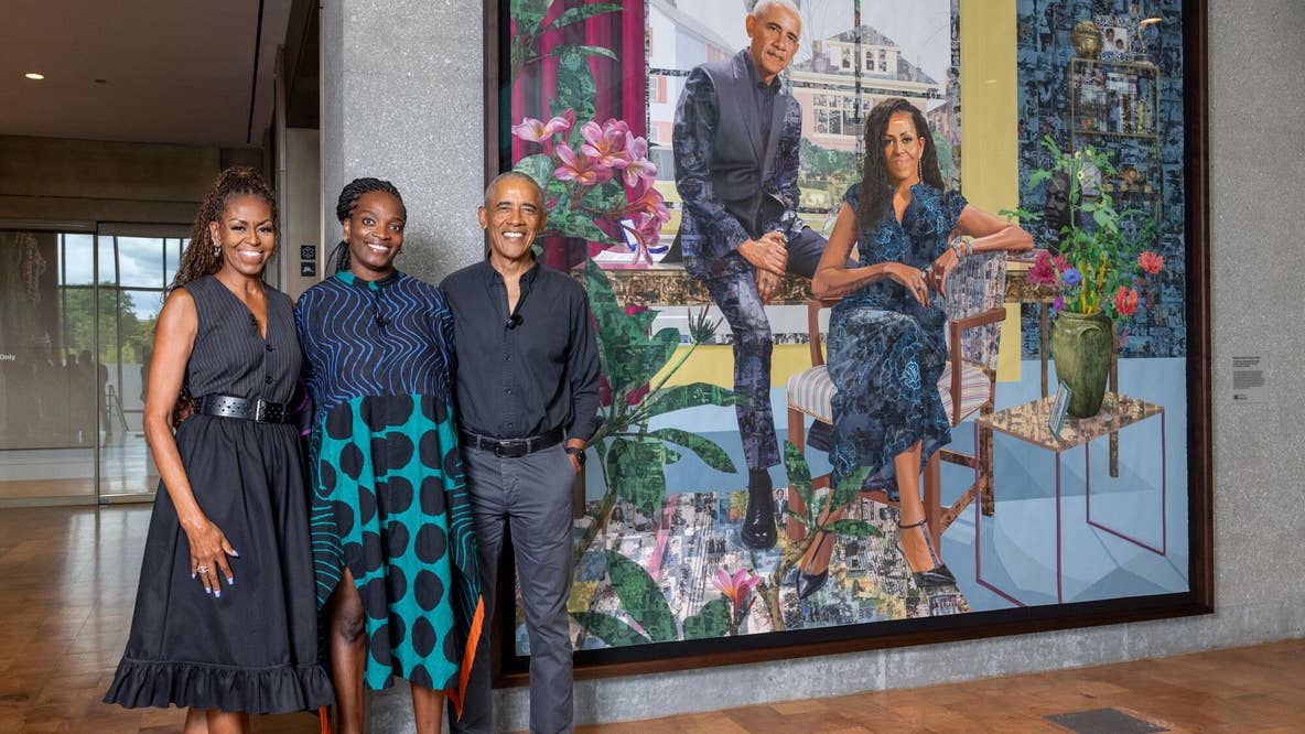 Obama Presidential Center unveils first official painted portrait of Barack and Michelle Obama