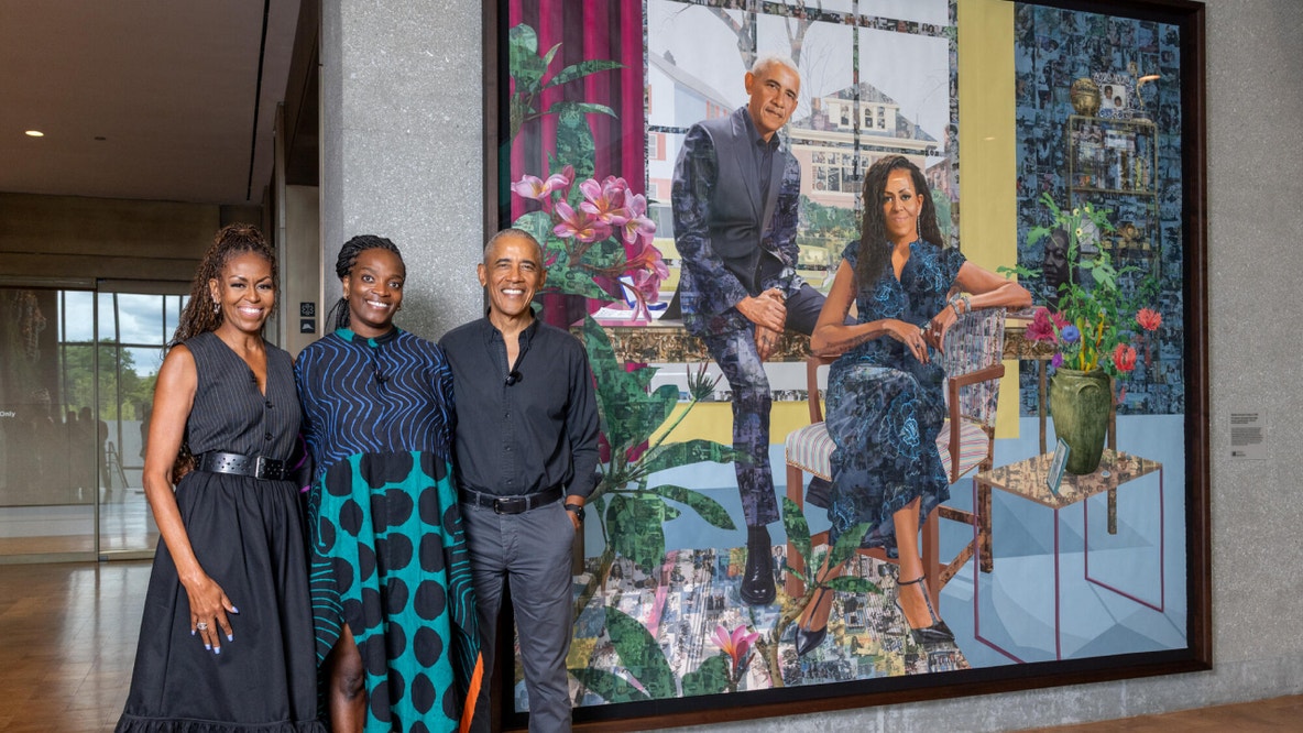Obama Presidential Center unveils first official painted portrait of Barack and Michelle Obama