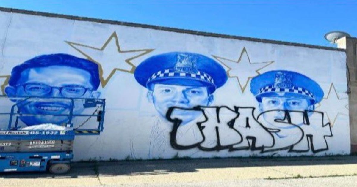 Mural honoring three fallen Chicago officers vandalized on Southwest Side: officials