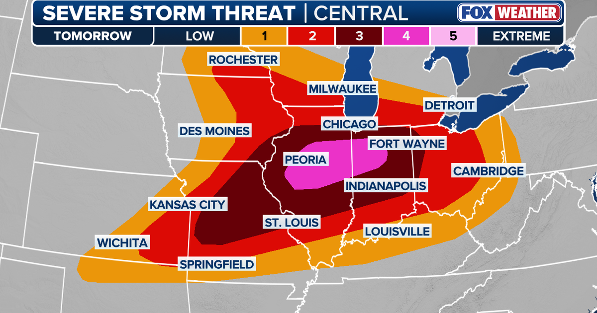 Illinois, Indiana face Level 4 of 5 severe storm risk Wednesday; strong ...