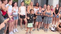 Highland Park shooting survivor sings outside United Center to support Uvalde families