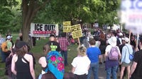 Dozens gather in Horner Park to protest federal immigration arrest in Albany Park