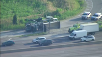 Oil spill, overturned vehicle shut down I-290 entrance ramp