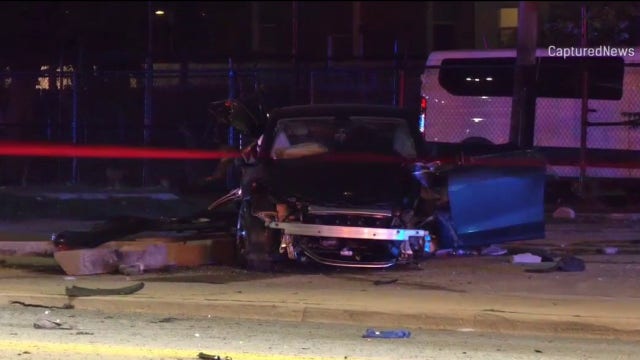 Car crashes into Chicago fire hydrant, killing 2 and injuring several more