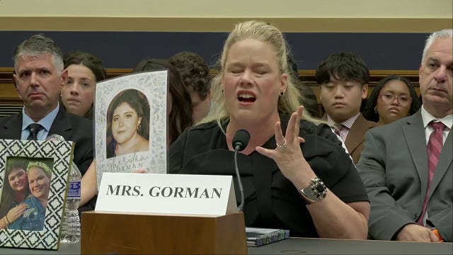 VIDEO: Sheridan Gorman's mother delivers emotional testimony on Capitol Hill