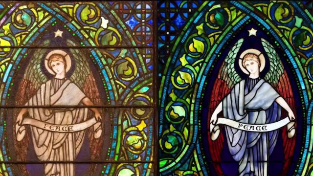 Tiffany's 'Jeweled' window shines again after major restoration at Chicago church