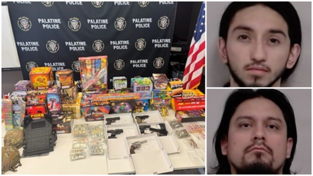 2 suburban Chicago men charged after police discover cache of guns, drugs