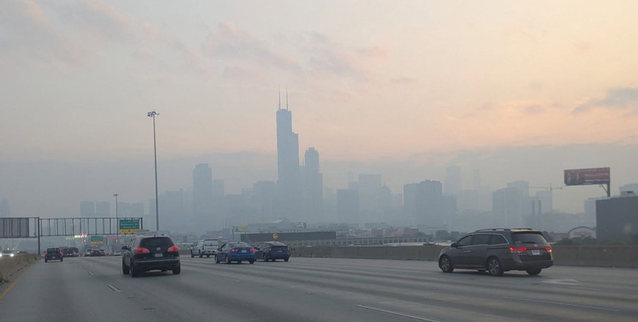 Photos show thick Canadian wildfire smoke covering Chicago skies