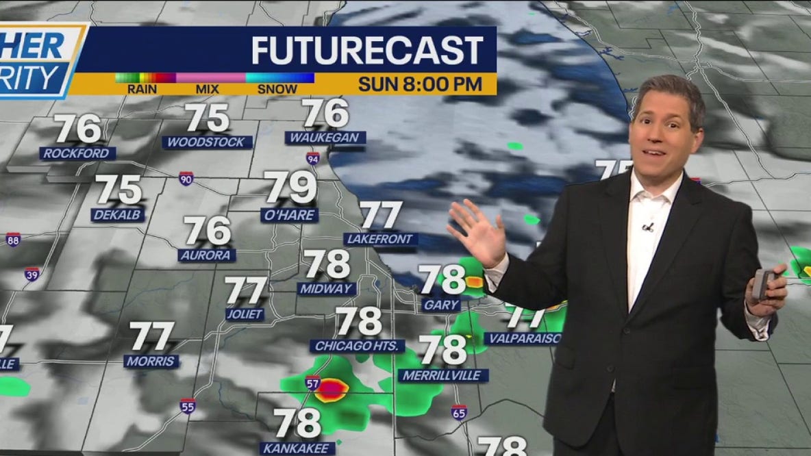 Chicago weather: Rain moves out, leaving low-hanging clouds, muggy conditions