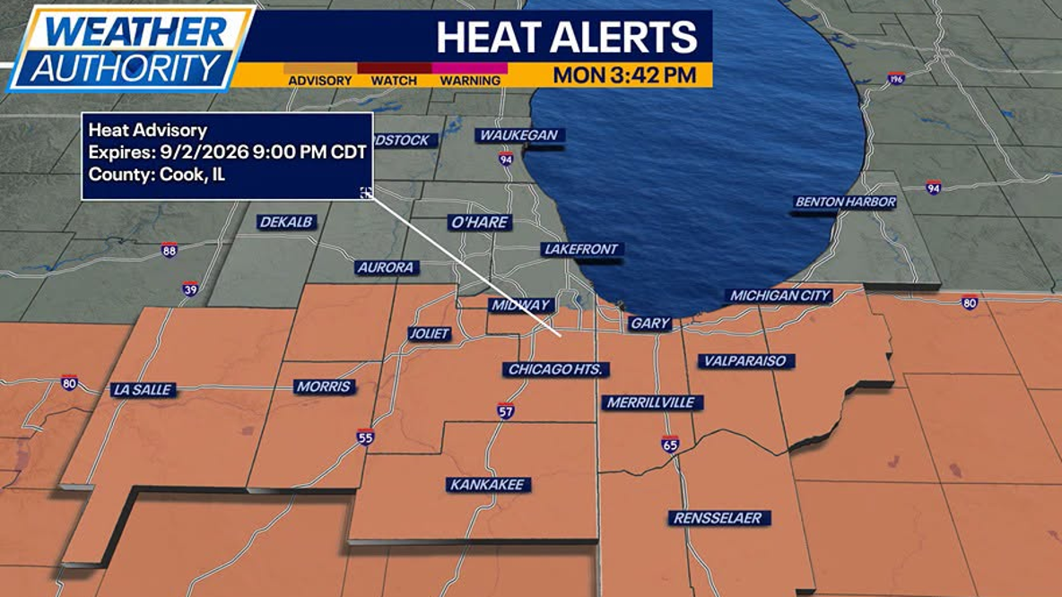 Chicago weather: Heat index values could reach 100-105 this week
