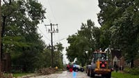 Homewood worker trapped in tractor by downed power lines