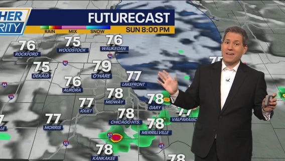Chicago weather: Rain moves out, leaving low-hanging clouds, muggy conditions
