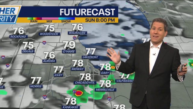 Chicago weather: Rain moves out, leaving low-hanging clouds, muggy conditions