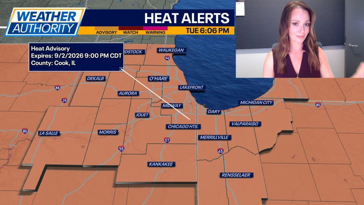 Chicago weather: Heat index values in the triple digits again Wednesday