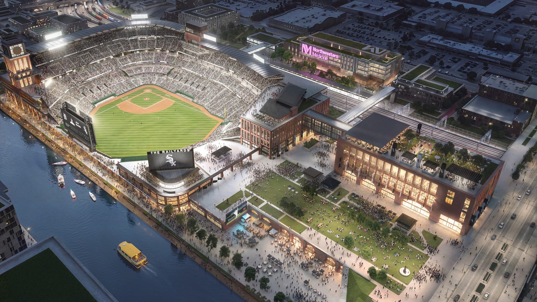 New Chicago White Sox stadium renderings revealed for riverfront development